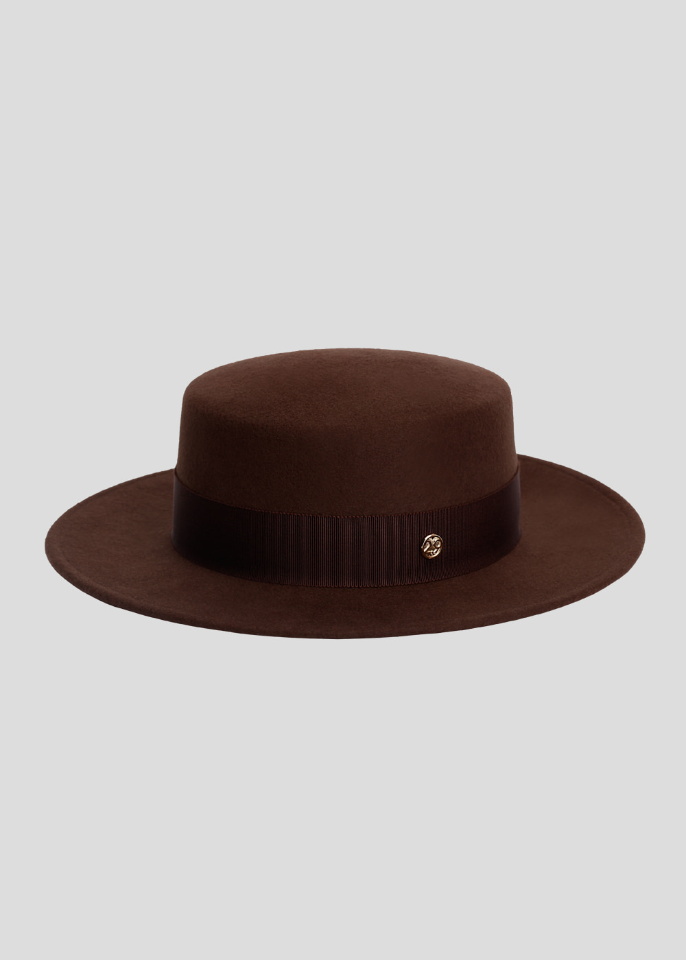[sold out] classic boater dark brown/ dark brown